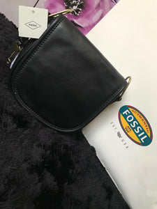 Black Fossil Genuine Leather Handbag Mystic Beauty SA Online Store