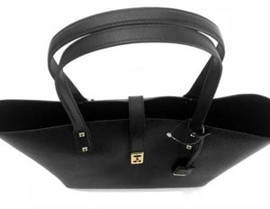 Michael Kors Black Leather Large Karson Tote Handbag - mystic-beauty-international-make-up-store