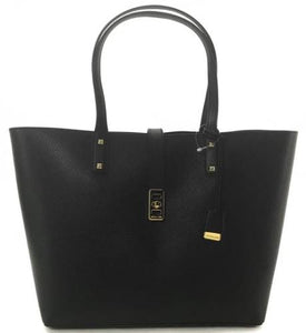 Michael Kors Black Leather Large Karson Tote Handbag - mystic-beauty-international-make-up-store