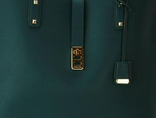 Load image into Gallery viewer, Michael Kors Leather Deep Teal Large Karson Tote Handbag - mystic-beauty-international-make-up-store