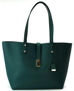 Michael Kors Leather Deep Teal Large Karson Tote Handbag - mystic-beauty-international-make-up-store