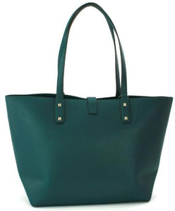 Michael Kors Leather Deep Teal Large Karson Tote Handbag - mystic-beauty-international-make-up-store