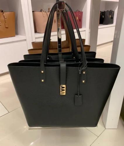 Michael Kors Black Leather Large Karson Tote Handbag - mystic-beauty-international-make-up-store