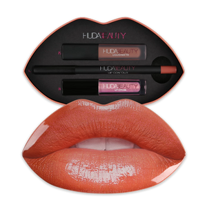 Huda Beauty Contour & Strobe Lip Set - Trendsetter/Snobby - mystic-beauty-international-make-up-store