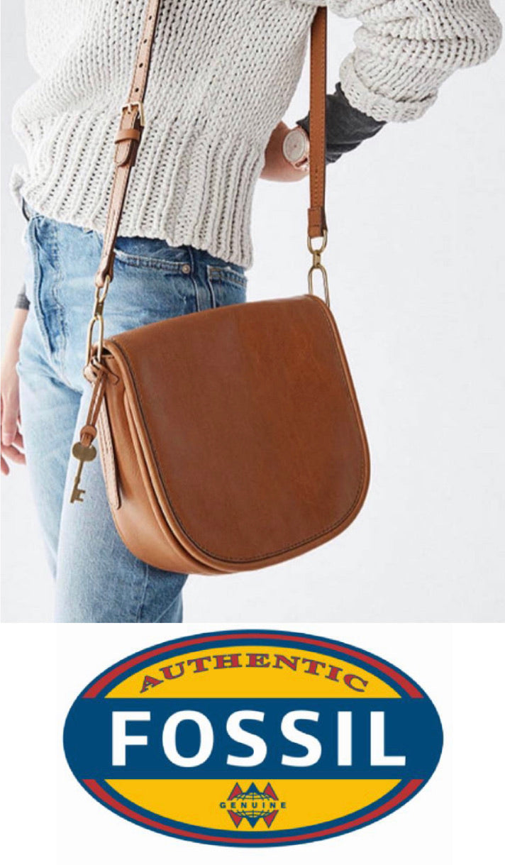 Fossil Crossbody Saddle - Tan (Big)