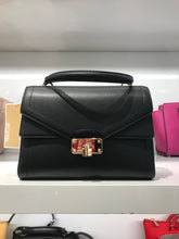 Load image into Gallery viewer, Michael Kors Kinsley Medium Shoulder Flap Black Leather Cross Body Bag