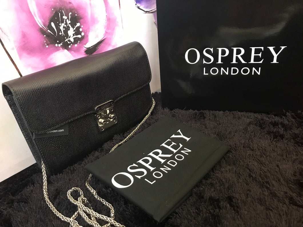osprey black clutch bag Osprey London Diana clutch crossbody Handbag – Mystic Beauty Online Beauty Store